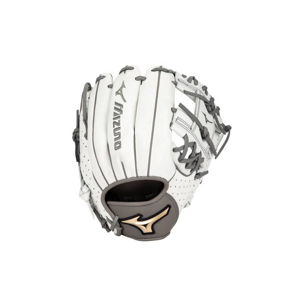 Mizuno Women's Prime Elite Infield Fastpitch Softball 11.5" Gloves White/Grey (312977-TNC)